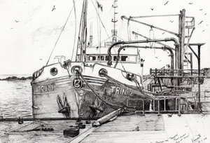 El puerto de la Trinidad Ellen Isla de Islay, 2007 de Vincent Alexander Booth